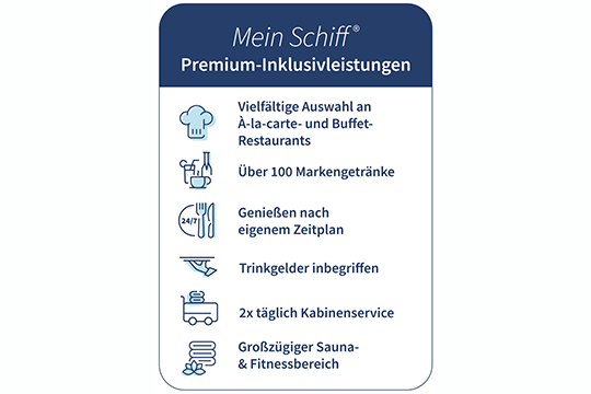 Premium Inklusivleistungen TUI Cruises